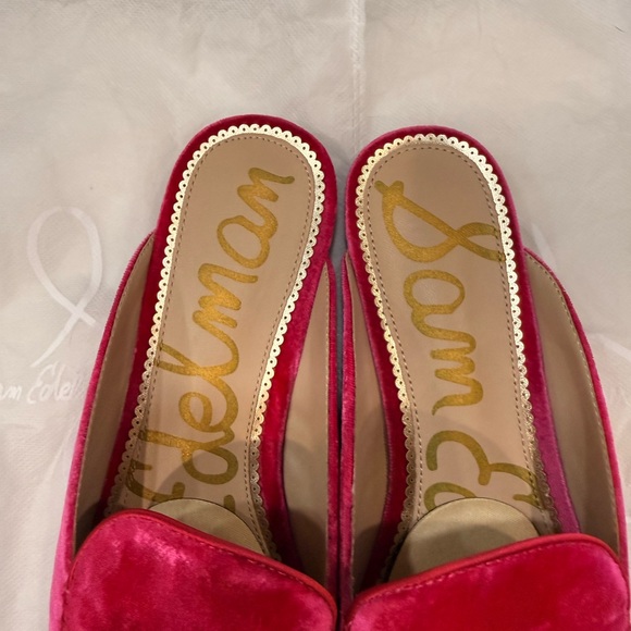 EUC Sam Edelman Linnie Pink Velvet Mule – Size 8 - Picture 4 of 11